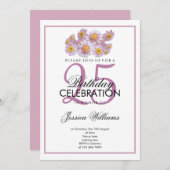 Romantische Roze Daisies Verjaardag Kaart (Voorkant / Achterkant)