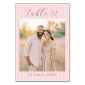 Romantische Roze Elegante Foto Kaart (Achterkant)