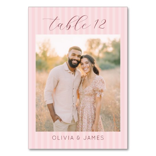 Romantische Roze Elegante Foto Kaart (Voorkant)