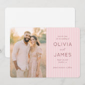 Romantische Roze Elegante Foto Save The Date (Voorkant / Achterkant)