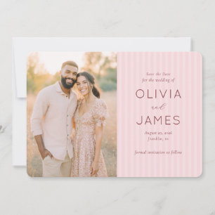 Romantische Roze Elegante Foto Save The Date