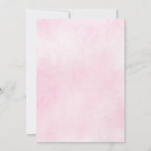 Romantische roze en blauwe Waterverf bloemenbruilo Kaart (Achterkant)