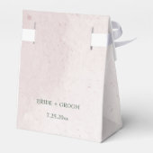 romantische roze en champagnebloemen bruiloft bedankdoosjes (Achterkant)