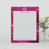 Romantische roze en Paarse harten, poten en stange (Staand voorkant)