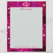 Romantische roze en Paarse harten, poten en stange (Voorkant)