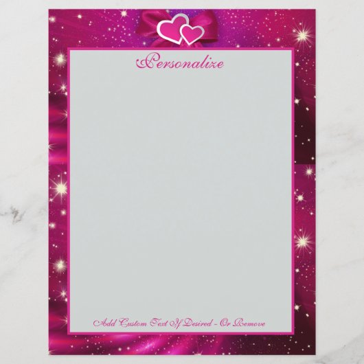 Romantische roze en Paarse harten, poten en stange (Voorkant)