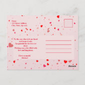 Romantische Roze en Rode Hart Valentijnsdag Briefkaart (Achterkant)