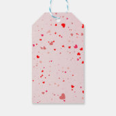 Romantische Roze en Rode Hart Valentijnsdag Cadeaulabel (Achterkant)