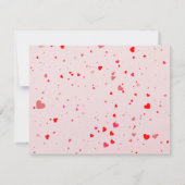 Romantische Roze en Rode Hart Valentijnsdag kaart (Achterkant)