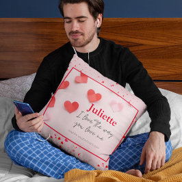 Romantische Roze en Rode Hart Valentijnsdag Kussen