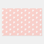 Romantische roze en witte harten inpakpapier vel (Voorkant 2)