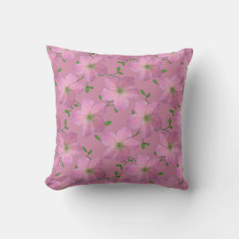 Romantische Roze Geranium Bloem op elke Kleur Kussen