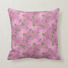 Romantische Roze Geranium Bloem op elke Kleur Kussen