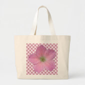 Romantische roze geraniumventilator grote tote bag (Voorkant)