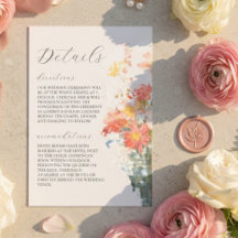 Romantische Roze Geschilderde Bloemige Trouwdetail