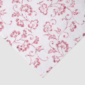 Romantische roze glitter bloemenbruiloft tissuepapier (Detail)