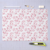 Romantische roze glitter bloemenbruiloft tissuepapier (Craft)