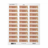 Romantische Roze Gouden Bruiloft Trouwen Etiket (Full Sheet)