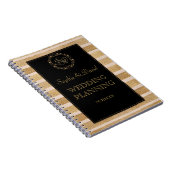 Romantische roze gouden herfstkrans trouwplanner notitieboek (Rechterzijde)