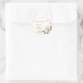 Romantische roze gouden verlovingsring ronde sticker (Tas)