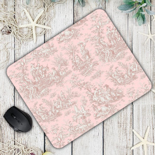 Romantische Roze Gouden Vintage Franse Toile de Jo Muismat