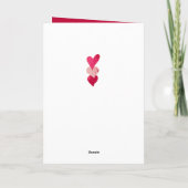 Romantische Roze Hart Koppel Foto Valentijnsdag Feestdagen Kaart (Achterkant)