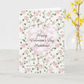 Romantische Roze Hart Rozenblaadjes Valentijnsdag Kaart (Gele Bloem)