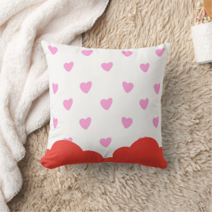 Romantische Roze Harten Decorative Kussenhoes Kussen