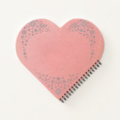 Romantische roze harten liefde aangepaste foto notitieboek (Achterkant)