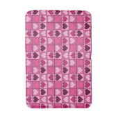 Romantische roze harten omhoog en omlaag badmat (Voorkant Verticaal)