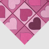 Romantische roze harten omhoog en omlaag tissuepapier (Detail)