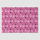 Romantische roze harten omhoog en omlaag tissuepapier (Voorkant)