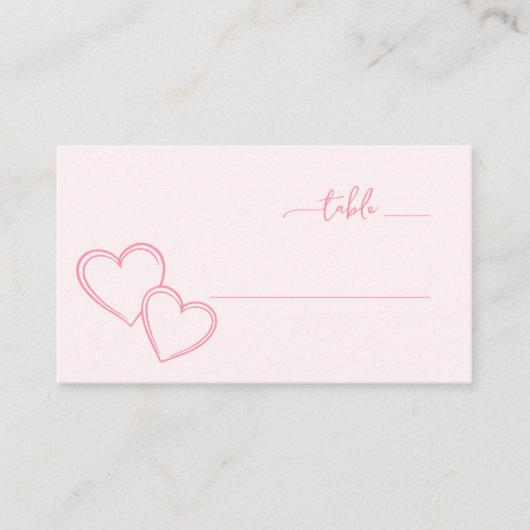 Romantische Roze Harten Plaatskaartje (Voorkant)