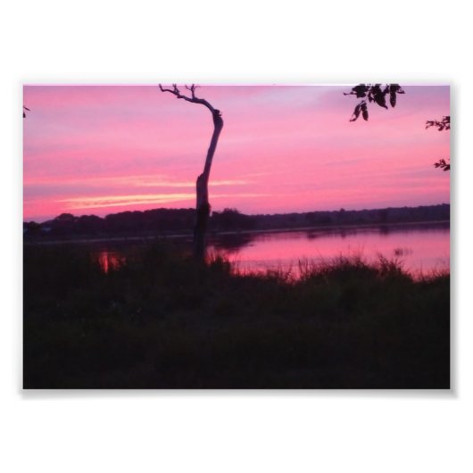 Romantische Roze Hemel Foto Afdruk (Voorkant)