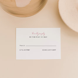 Romantische Roze Huwelijksreactiekaart RSVP Kaartje