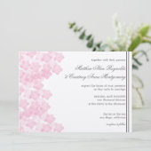 Romantische Roze Hydrangea Waterverf bruiloft Uitn Kaart (Staand voorkant)