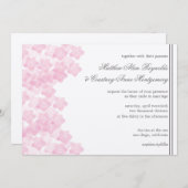 Romantische Roze Hydrangea Waterverf bruiloft Uitn Kaart (Voorkant / Achterkant)