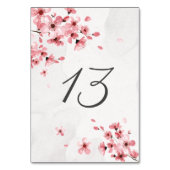 Romantische roze kerry blossom, editable bruiloft kaart (Achterkant)