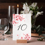 Romantische roze kerry blossom, editable bruiloft kaart<br><div class="desc">Eenvoudige en romantische trouwlijstnummerkaart met een stijlvol bloemontwerp met een elegante waterverf illustratie van roze kersbloesems. Pas gemakkelijk het lijstaantal door het gebied van de sjabloon uit te geven aan. Dit tabelnummer maakt deel uit van het collectie "Roze Cherry Blossom Wedding". Voor verdere verpersoonlijking of douaneorden, voel me vrij om...</div>