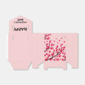 Romantische roze kersenbloesem bedankdoosjes (Uitgevouwen)