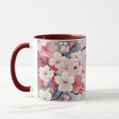 Romantische Roze Kersenbloesem Mok (Links)