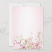 Romantische Roze Liefde In Bloom Bloemen Vrijgezel Kaart (Achterkant)