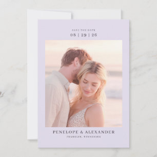 Romantische Roze Minimalistische Foto Save The Date