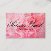 Romantische Roze Oud nam Rustiek Visitekaartje toe (Voorkant)