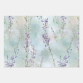 Romantische Roze Paarse Bloemige Bruiloft Inpakpapier Vel (Voorkant 3)