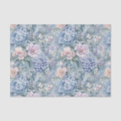 Romantische Roze Paarse Bloemige Bruiloft Tissuepapier (Voorkant)