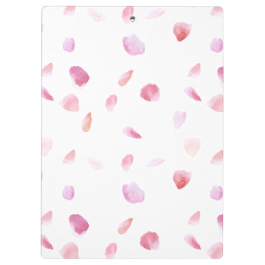 Romantische roze perzik Roos bloemblaadjes Klembord (Achterkant)