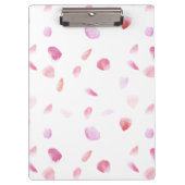 Romantische roze perzik Roos bloemblaadjes Klembord (Voorkant)