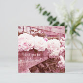 Romantische roze pinda's verzoek om bruidsmeisje kaart (Staand voorkant)