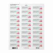 Romantische Roze Pioen Bloem Etiket (Full Sheet)